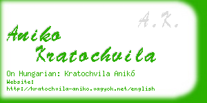 aniko kratochvila business card